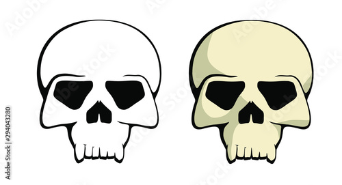 vector; skull; symbol; death; dead; danger; head; human; horror; illustration; evil; halloween; anatomy; white; scary; isolated; face; sign; icon; design; graphic; art; drawing; black; 