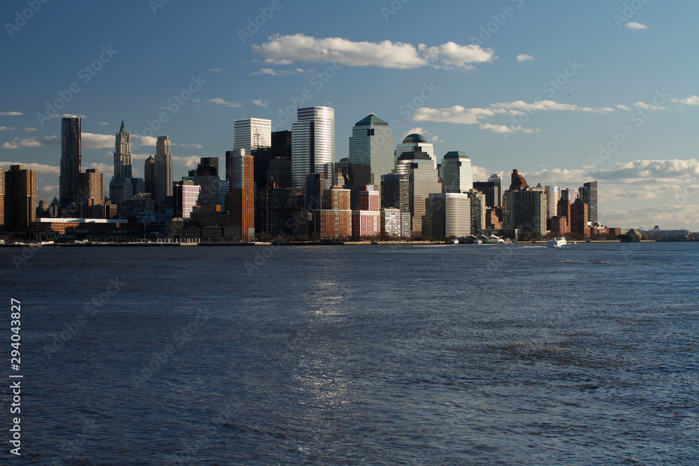 Downtown NYC in 2010 without One World trade Center. View from Hoboken to Manhattan Downtown NYC in 2010 without One World trade Center. View from Hoboken to Manhattan