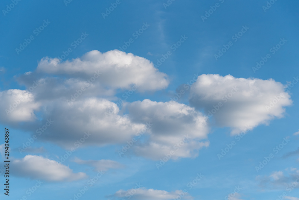 Nature background of cumulus clouds, blue sky and white clouds Nature background of cumulus clouds, blue sky and white clouds