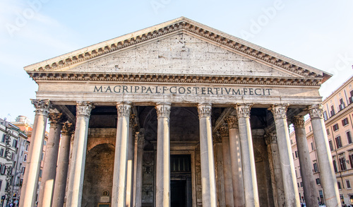 Outside view of the Pantheon Rome Italy