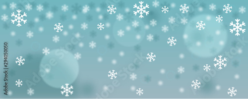 Christmas background with snowflakes and place for your text.  Vector graphics. Merry Christmas.