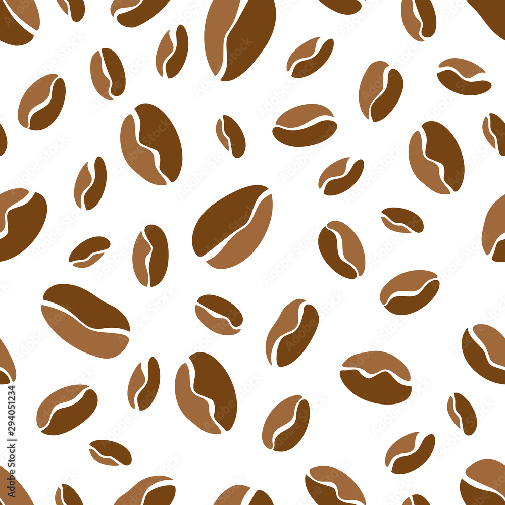 Coffee beans seamless pattern. Isolated on white. Hand drawn style. Line art sketh Coffee beans seamless pattern. Isolated on white. Hand drawn style. Line art sketh