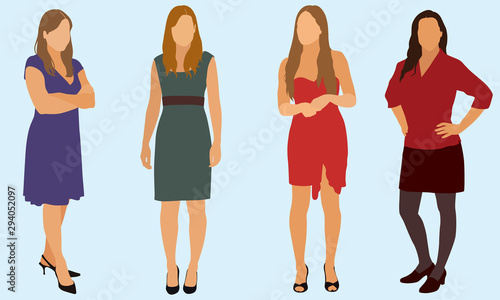 Women Wearing Dresses