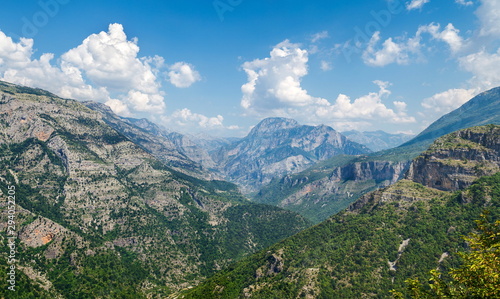 panorama of mountains Prokletije in Albania