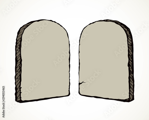 Tablets with 10 commandments. Vector drawing