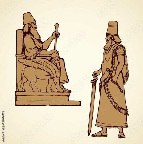 Golden Idol of Nebuchadnezzar. Vector drawing