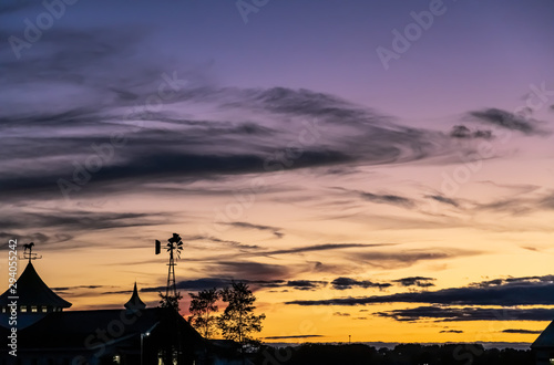 stable at sunset