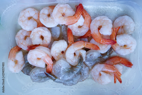 Shellfish and shrimp  boiled soup  restaurant menu 