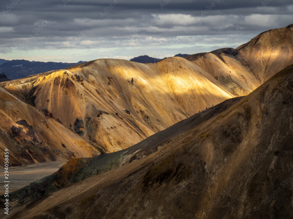 Beautiful colorful Landmannalaugar mountain