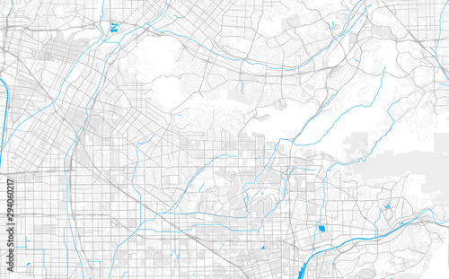 Rich detailed vector map of La Habra, California, USA photo