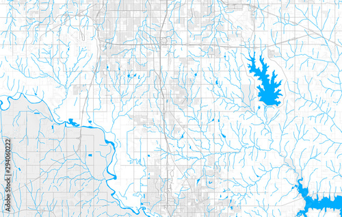 Rich detailed vector map of Moore, Oklahoma, USA