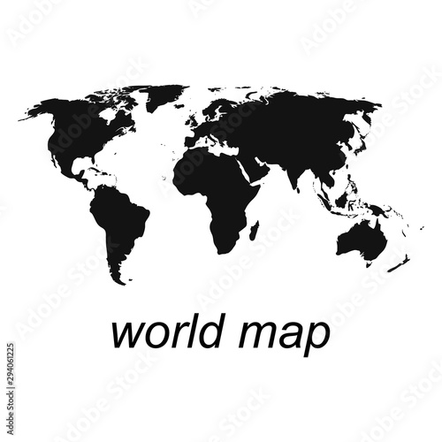 vector illustration of dark color world map