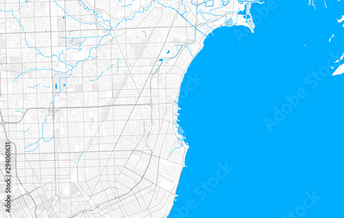 Rich detailed vector map of St. Clair Shores, Michigan, USA photo