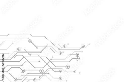 Futuristic gray technology background, electronic motherboard, abstract background with High-tech technology texture – stock vector