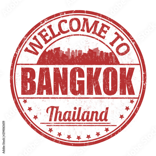 Welcome to Bangkok sign or stamp