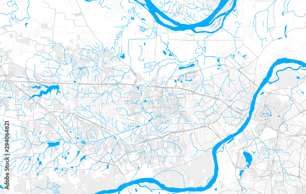 Fototapeta Rich detailed vector map of St. Peters, Missouri, USA