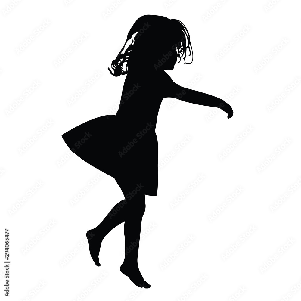 a girl jumping body silhouette vector a girl jumping body silhouette vector