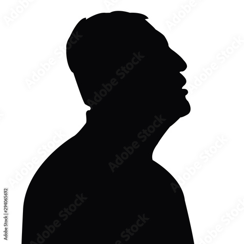 a man head silhouette vector