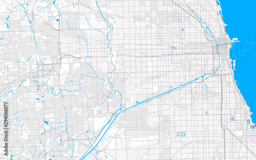 Rich detailed vector map of Berwyn, Illinois, USA