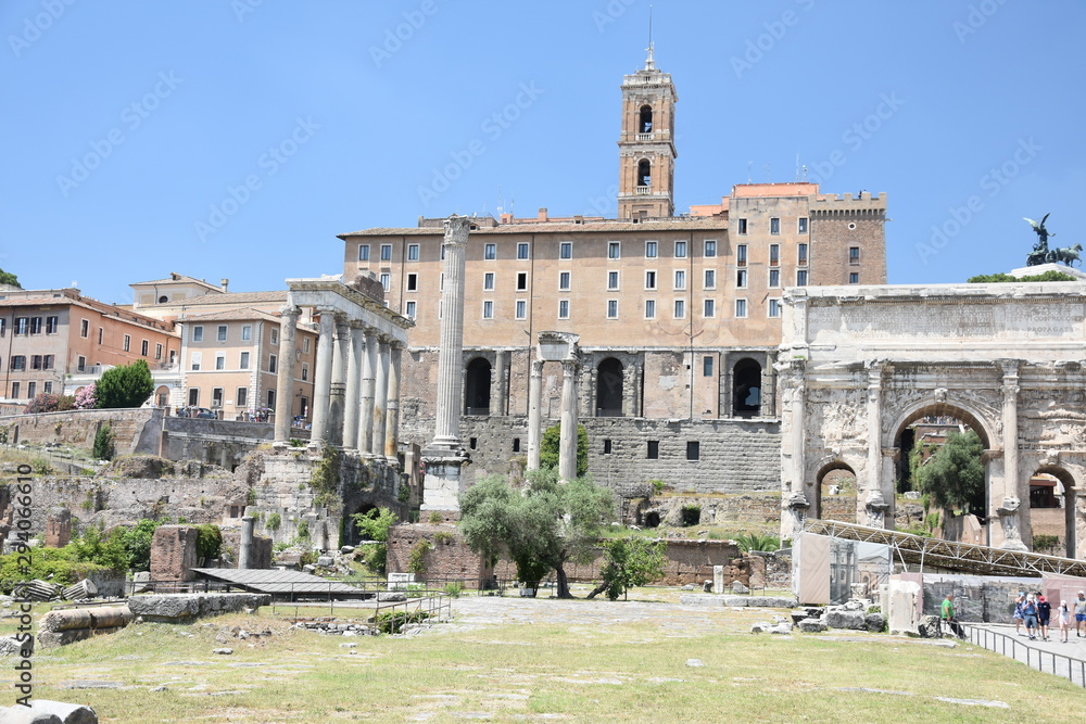 Architectural Ruins of Rome Italy