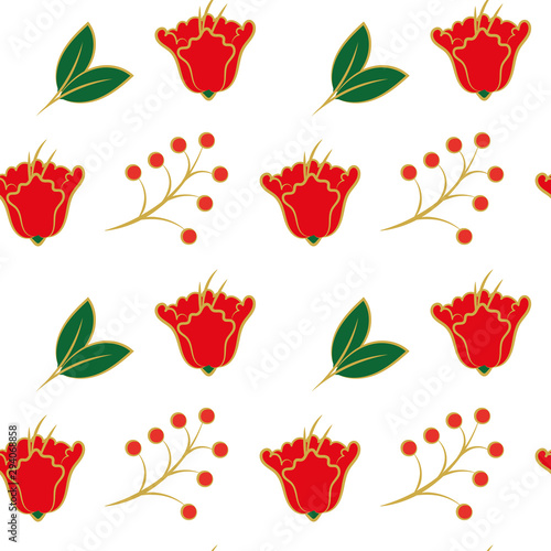 seamless pattern with flowers (ID: 294068858)