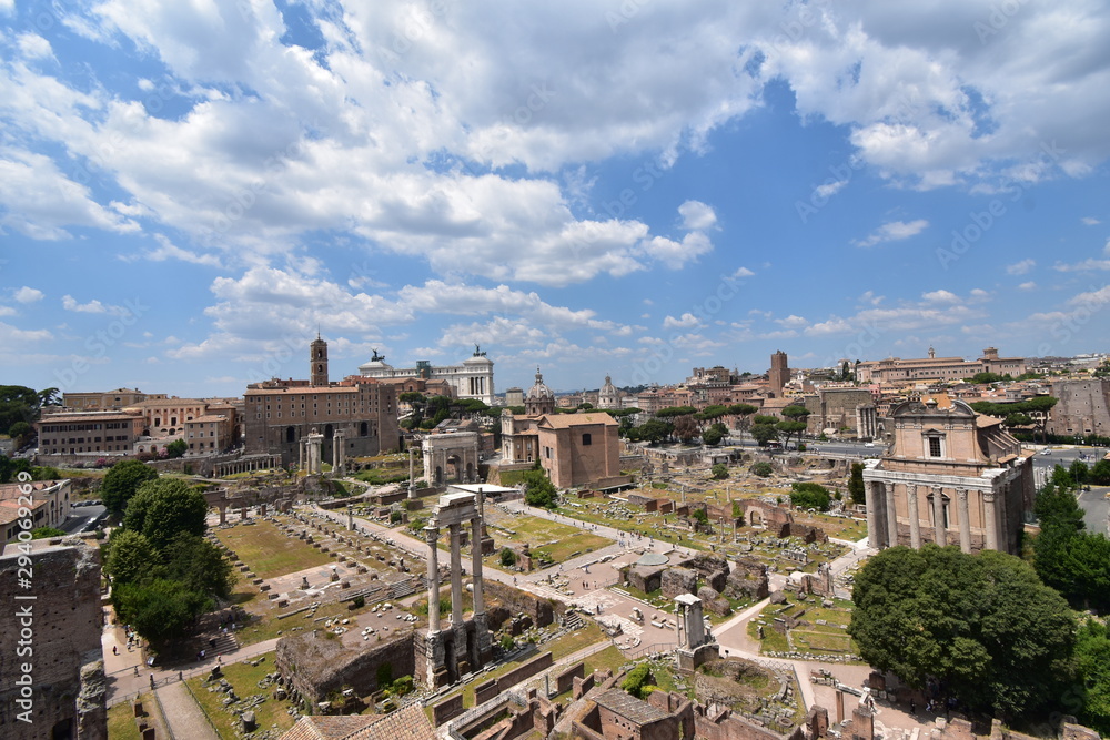 Historical Ruins in Rome Italy