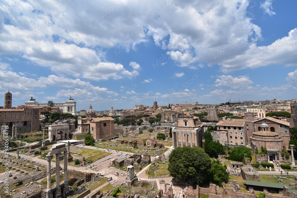 Historical Ruins in Rome Italy