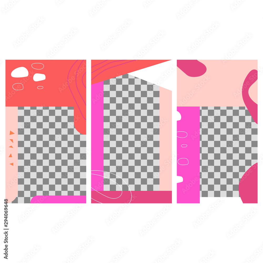 Set of minimalistic geometric stories template for social media posts. Set of minimalistic geometric stories template for social media posts.
