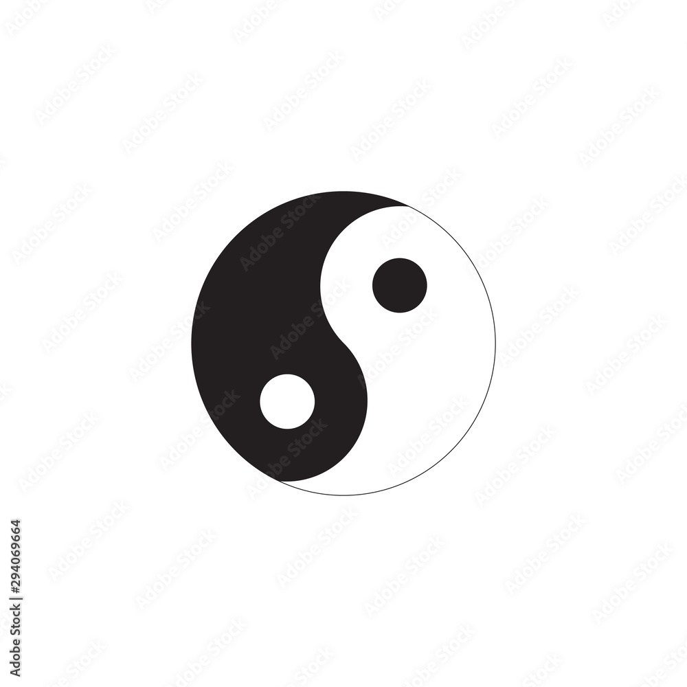 Ying yang symbol of harmony and balance vector illustration. Ying yang symbol of harmony and balance vector illustration.