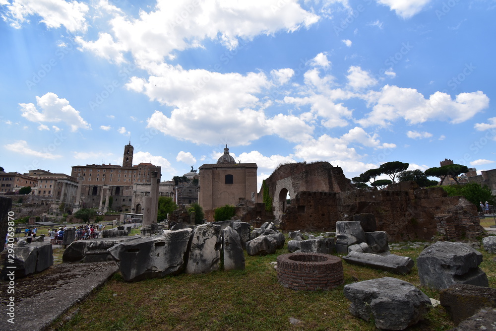 Historical Ruins in Rome Italy