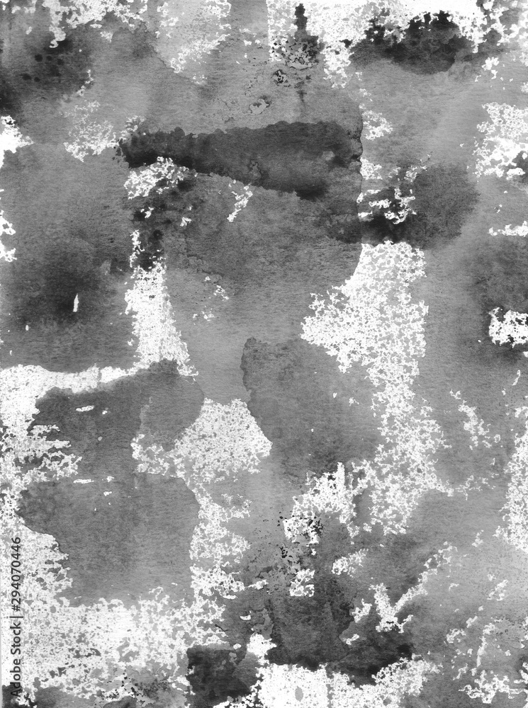 Obraz premium Watercolor black and white abstract background/texture