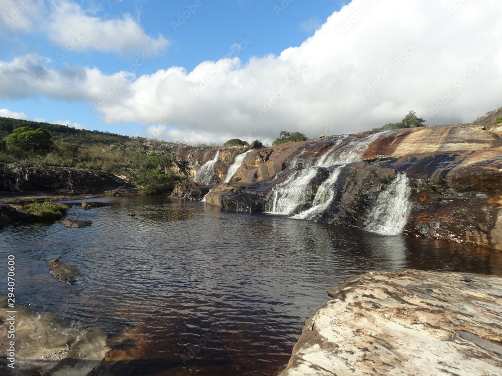 waterfall in Três Barras, municipality of serro-MG - Brazil
