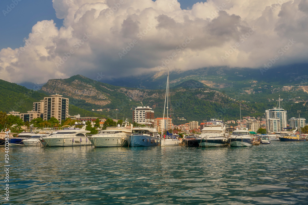 Budva city, Montenegro, marina