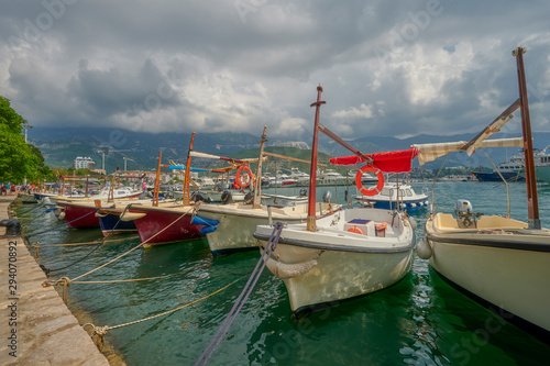 Budva city  Montenegro  marina