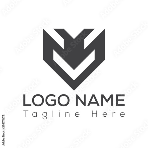 Minimalist bat logo