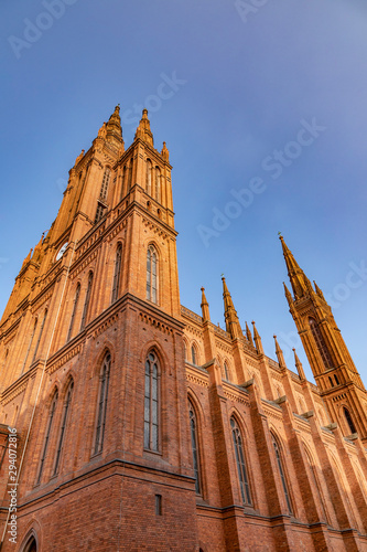 Marktkirche is the main Protestant church in Wiesbaden, the state capital of Hesse, Germany. The neo-Gothic church on the central Schlossplatz