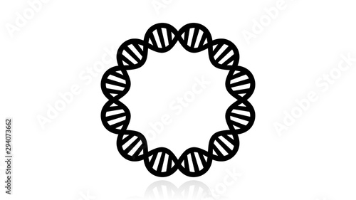 DNA icon vector design. DNA frame
