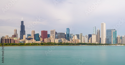 Chicago downtown buildings skyline panorama © blvdone