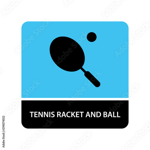 tennis racket and ball icon for web and mobile