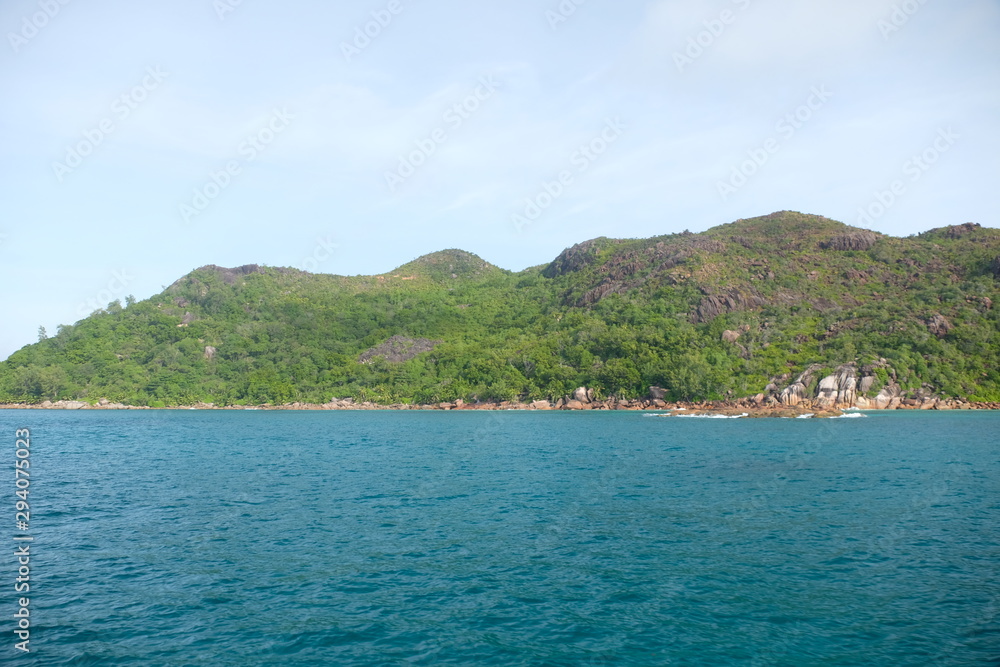 Beautiful coastine of the Seychelles