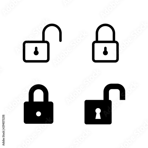 Set of lock icon