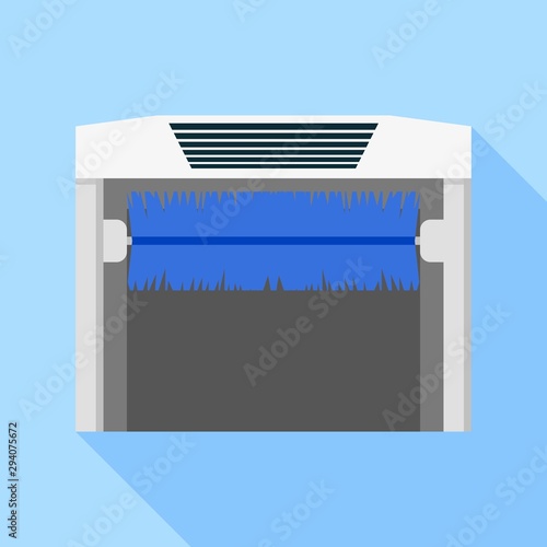 Car wash automatic brush icon. Flat illustration of car wash automatic brush vector icon for web design