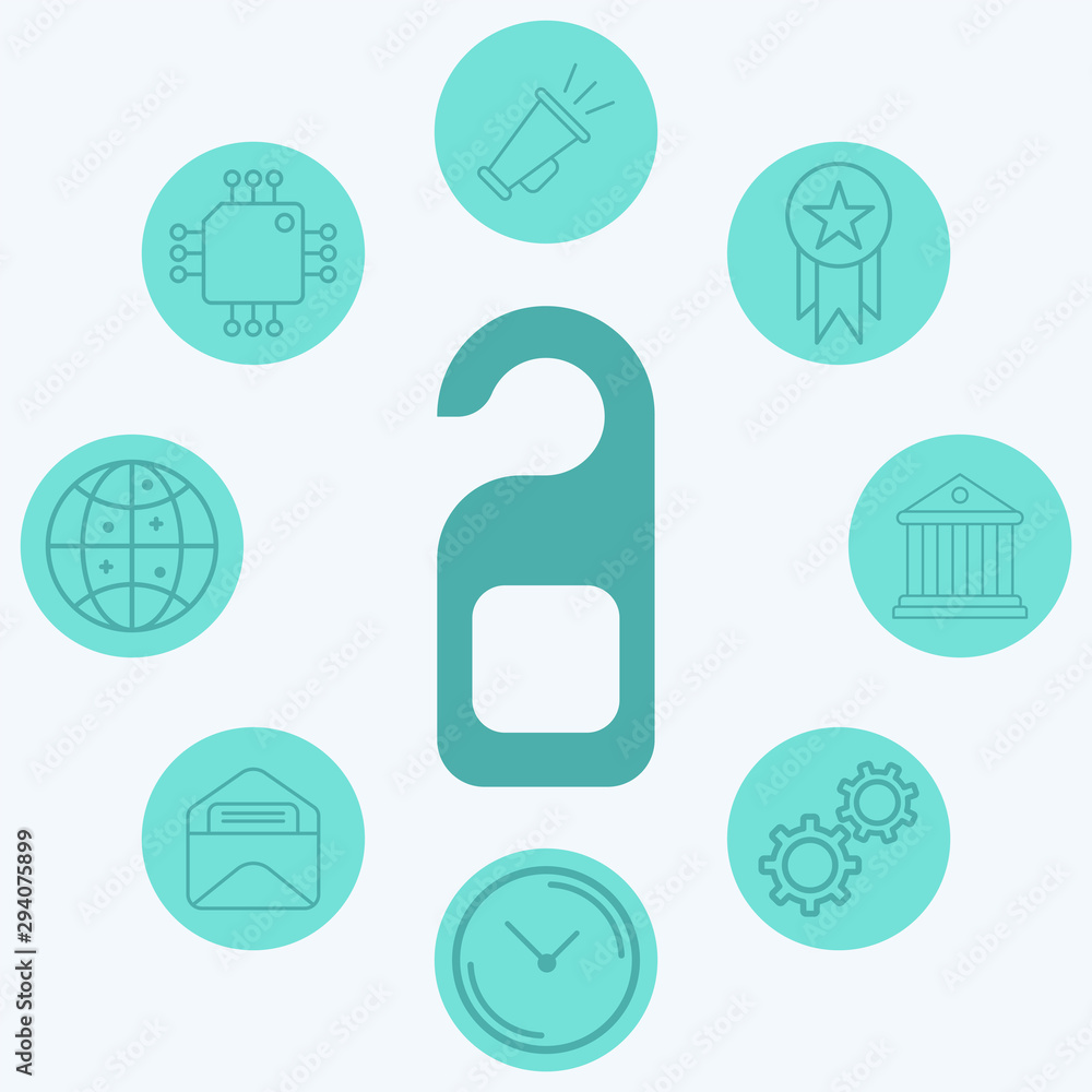 Door hanger vector icon sign symbol Door hanger vector icon sign symbol