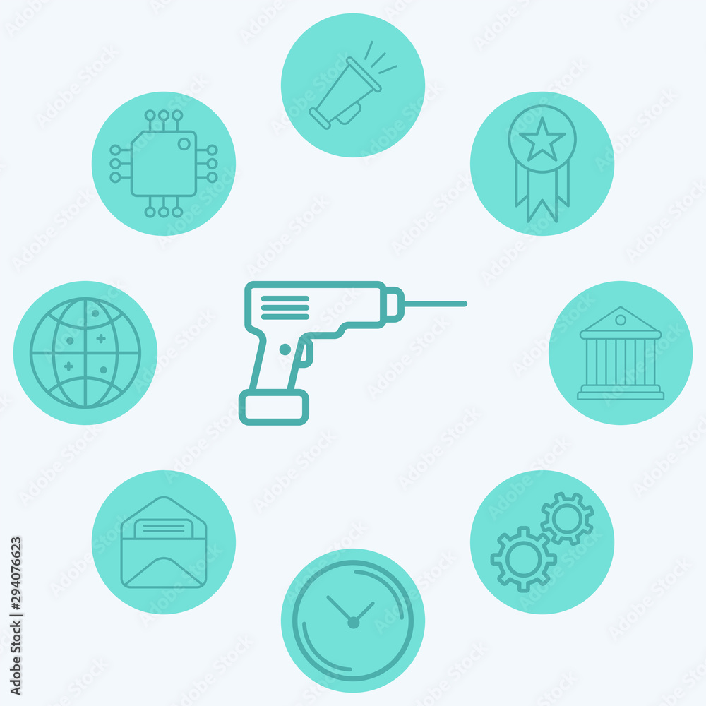 Driller vector icon sign symbol Driller vector icon sign symbol