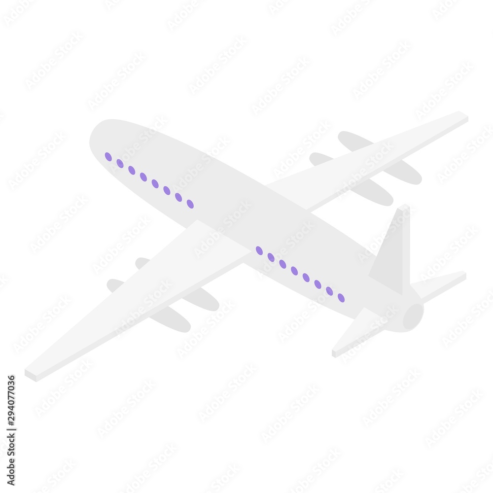 Airplane icon. Isometric of airplane vector icon for web design isolated on white background
