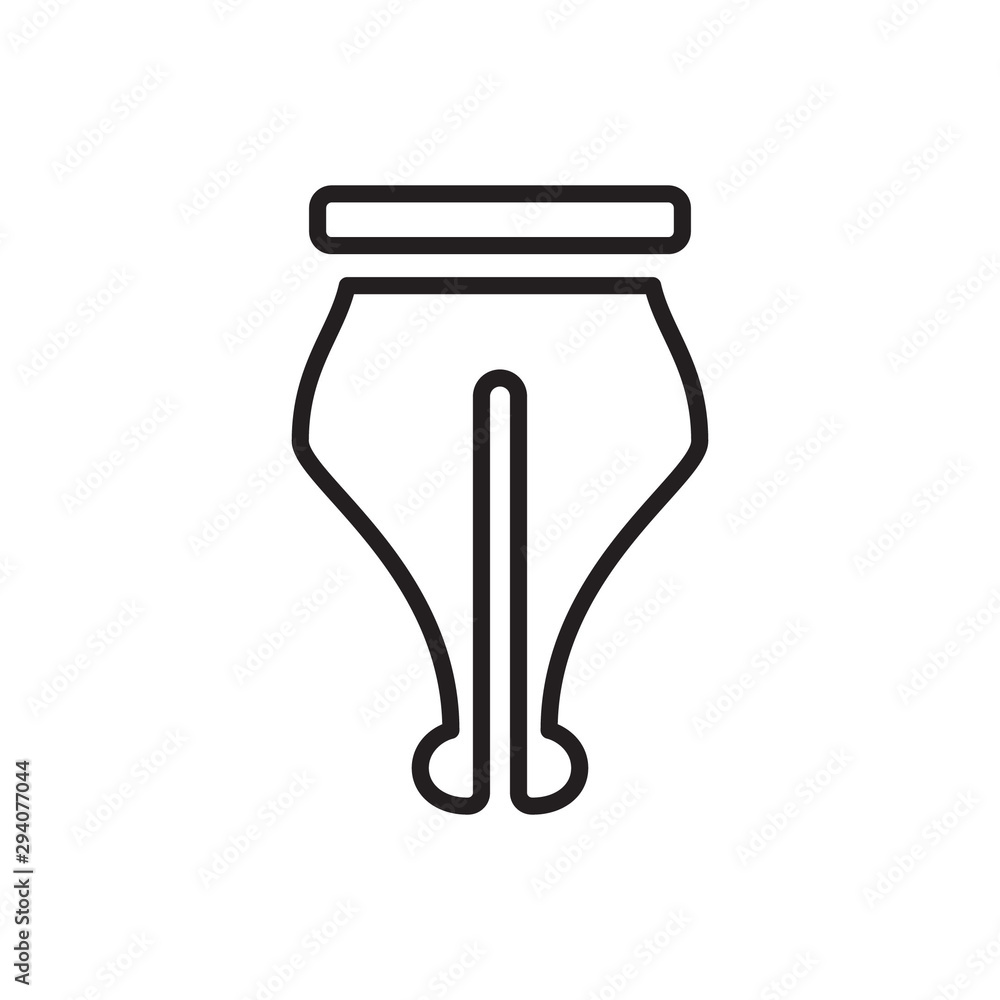 Pen tip outline symbol Pen tip outline symbol