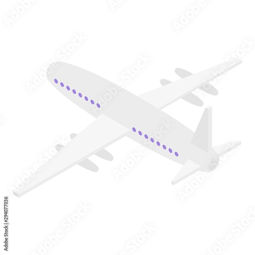 Airplane icon. Isometric of airplane vector icon for web design isolated on white background