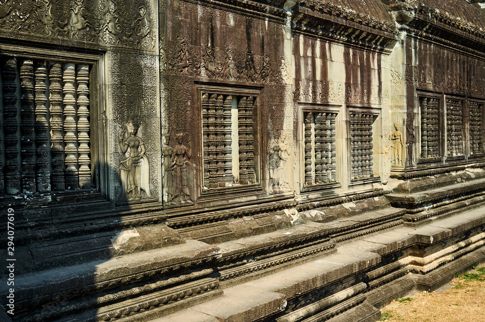 Angkor Wat is a famous landmark in Siem Reap, Cambodia.