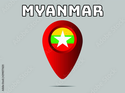 Myanmar National flag, geolocation, geotag pin, element. Good for map, place, placement your business. original color and proportion. vector illustration,countries set. Free Download Myanmar National flag, geolocation, geotag pin, element. Good for map, place, placement your business. original color and proportion. vector illustration,countries set. - GFXLoad