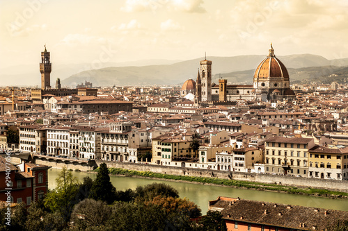 Florence, Italy. City view from Piazzale Michelangelo © Nieuwenkampr